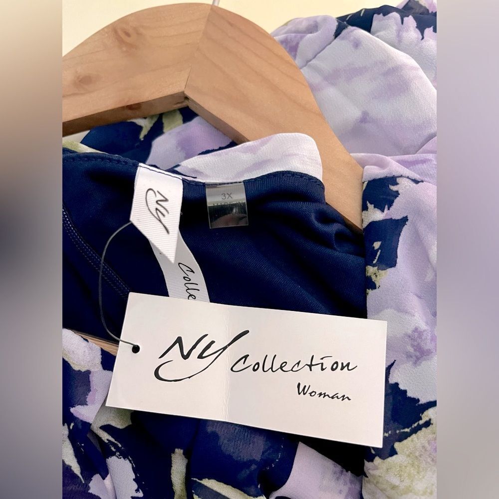 NWT New York Collection Floral Dress  3x - Picture 2 of 3